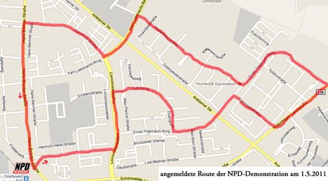 npd demo greifswald route