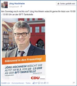OB Wahlkampf Greifswald Jörg Hochheim Facebook