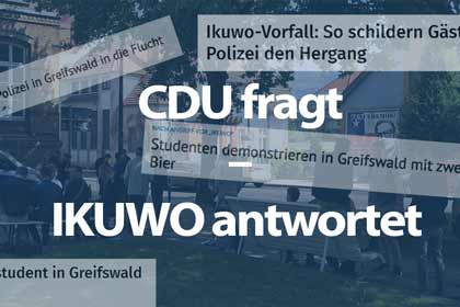 Kleine Anfrage: die CDU fragt — das IKUWO antwortet